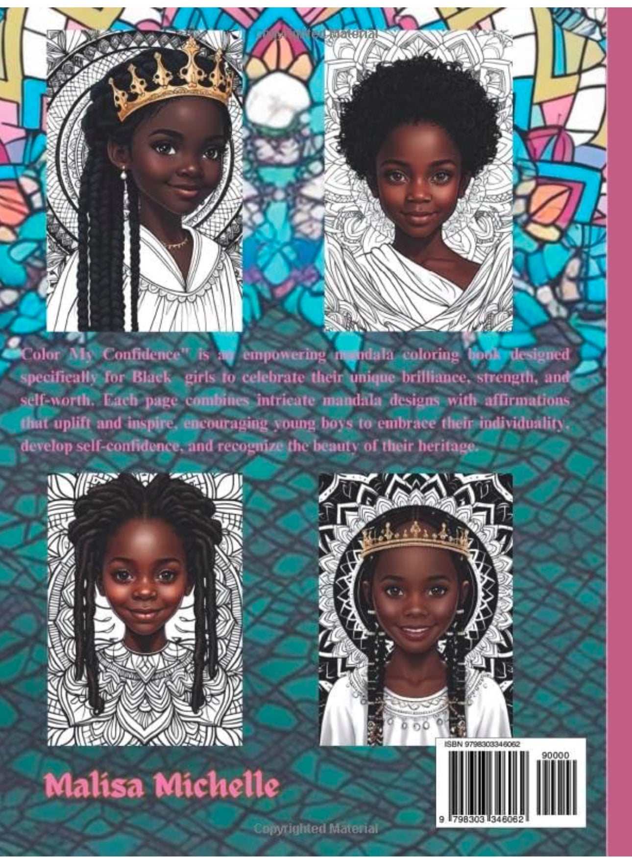 Color My Confidence Hardcover Mandala Coloring Book For Black Girls